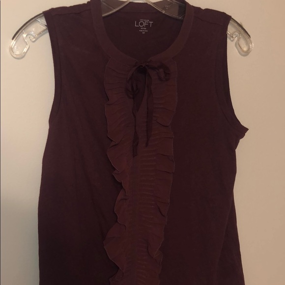 LOFT Tops - Ruffle style sleeveless blouse